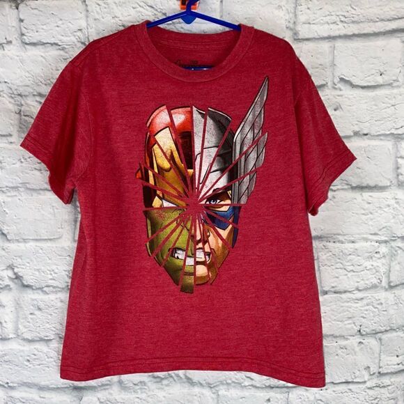 Avengers assemble cap America & iron man Crewneck short sleeve tee sz XS - Picture 1 of 4